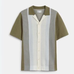 Frank and Oak The Knit Camp Collar Shirt in
Brown Green SOLD OUT XXL MEN’S.